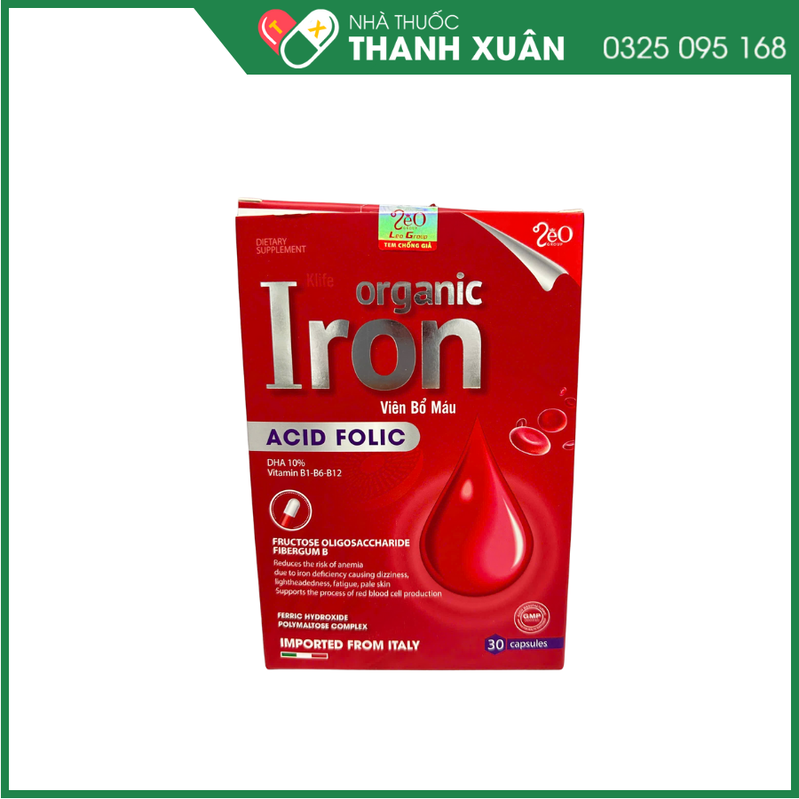 Organic Iron viên bổ máu